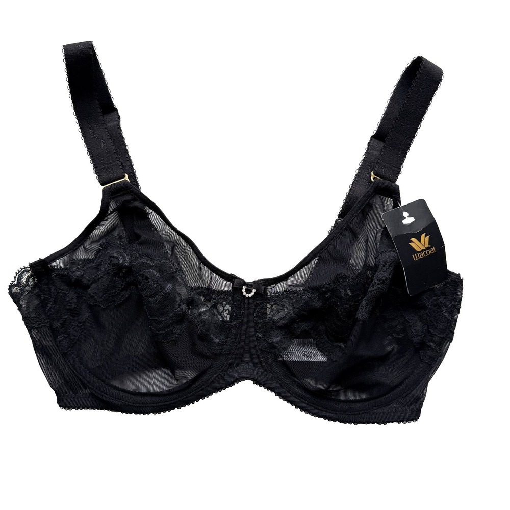 Wacoal Sheer Enough Underwire Bra 855253 Black Size 34DDD NEW with Tags!